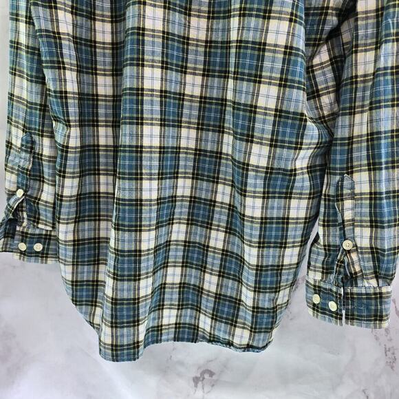 Carhartt Shirt Mens Medium Long Sleeve Button Up Plaid Green Collared - Picture 7 of 12